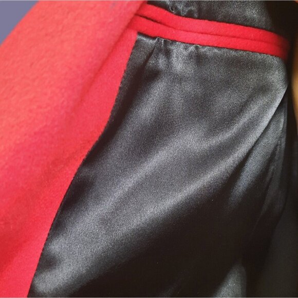 Joseph Red Wool Long Coat single Breasted Size EUR 40 US 8 Knee Length France - Picture 12 of 15